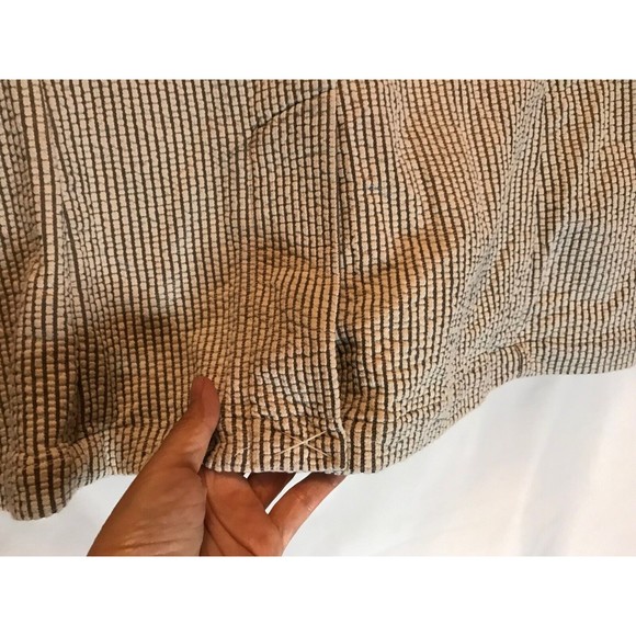 Zara Linen Blend Unstructured Seersucker Academia Blazer Neutral Beige size XL - Picture 8 of 9